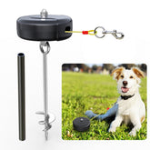 Pestairs 30ft retractable tie-out cable enables safe, extended outdoor play for dogs.
