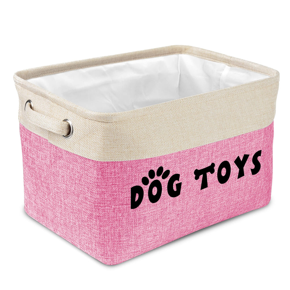 PET ARTIST dog toy basket collapsible open view shows spacious storage for toys.