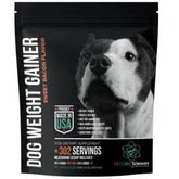 PET CARE Sciences dog weight gainer bottle shows a protein-rich formula for healthier muscle support.