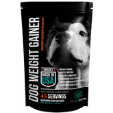 PET CARE Sciences weight gainer bag open for easy scooping to support healthy weight gain