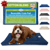 Pet Dreams dog crate pad denim — all-season crate comfort.