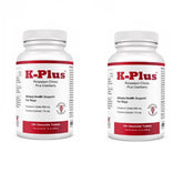 Pet Health Solutions K-Plus bottle of potassium citrate cranberry tablets highlighting urinary health support.