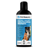Pet Honesty chlorhexidine seasonal itch-relief shampoo hero soothes irritated skin.