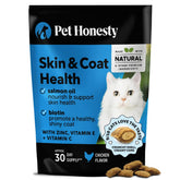 Pet Honesty golosinas piel y pelaje para gatos, textura crujiente-cremosa para piel saludable