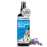Pet Honesty Restore + Soothe, spray para zonas irritadas en perros y gatos.