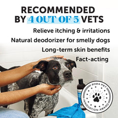 Textura cremosa del shampoo para lavado suave de mascotas