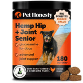 Pet Honesty Senior Hemp Hip & Joint Chicken Chews pack supports mobility with premium ingredients.