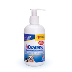 Pet King Brands ZYMOX bottle ready for daily water additive for fresher breath.