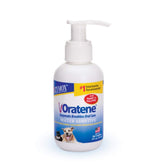 Pet King Brands Zymox bottle close-up highlighting enzymatic oral care for pets.