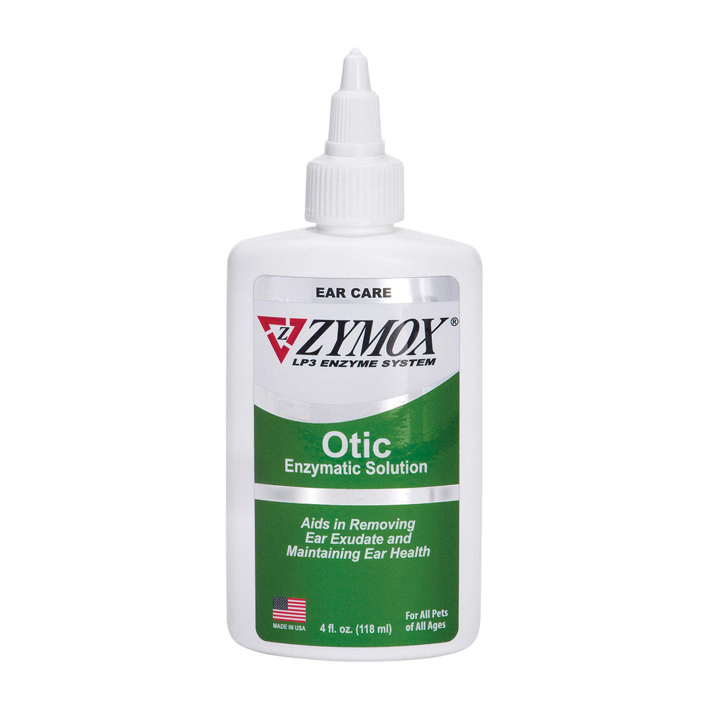 Pet King Brands Zymox Otic bottle pour for easy at-home ear treatment.