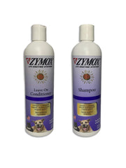 Pet King Brands Zymox shampoo bottle—gentle cleansing for itchy, sensitive pets.