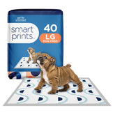 Pet Life Unlimited Smart Prints large puppy pads 40-count pack with stylish design for training.