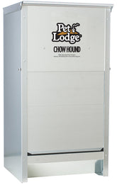 Pet Lodge Automatic Dog Feeder steel body for outdoor use, built to withstand weather.
