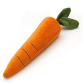 Pet Lou 15-Inch Carrot Plush Toy with squeaker for mental stimulation