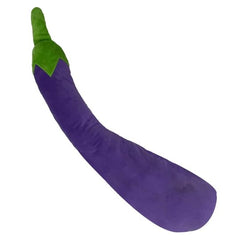 Pet Lou Eggplant dog toy 29-inch plush with squeakers for engaging play and gentle chewing.