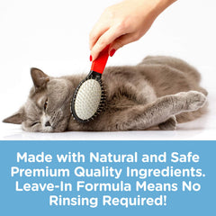 Pet MasterMind natural ingredients label on detangler bottle