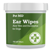 Pet MD dog ear wipes package ready for easy ear care