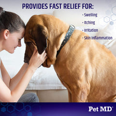 Pet MD Hydrocortisone spray cat-application easing irritated skin