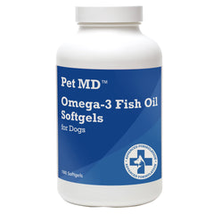 Pet MD Omega 3 dog coat shine image showing improved coat appearance and health benefits