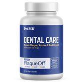 Pet MD Proden PlaqueOff powder jar for dogs supports daily oral care at home.