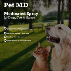 Pet MD Topical Spray cat face folds cleansing for sensitive areas during grooming.