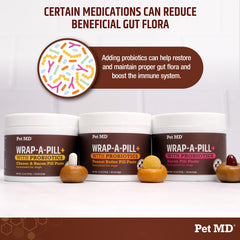 Pet MD wrap-a-pill paste probiotic infusion supporting digestive comfort