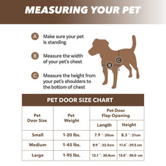 PET MOMENT pet flap door small, 2-way lock for controlled access