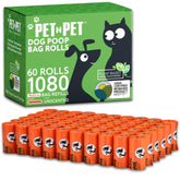 PET N PET 1080-count dog waste bags on rolls for bulk savings
