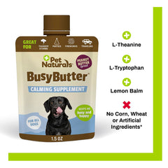 Pet Naturals BusyButter-lick-mat-use dog enjoying soothing session during training.