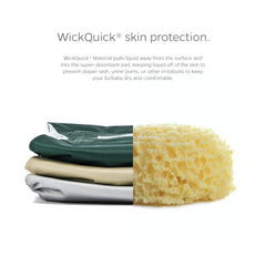 Pet Parents dog diaper with Velcro closure for quick, fur-safe secure fit.