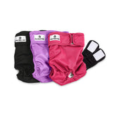 Pet Parents Washable Dog Diapers 3pack package shows reusable design for savings
