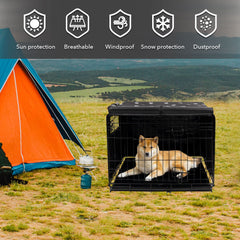 Pet Prime dog crate cover easy setup demonstrates quick one-minute installation