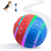 Pet Prime interactive dog ball toy front view shows durable TPU for safe, long-lasting play