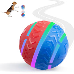Pet Prime interactive dog ball toy front view shows durable TPU for safe, long-lasting play