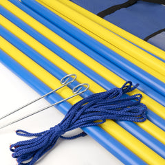 Pet Prime slalom ground spikes secure poles during outdoor practice.