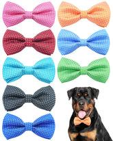 PET SHOW 8-pack burgundy bow tie on dog collar for festive daily walks.