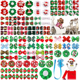 PET SHOW Christmas hair bows sparkle for festive pet styling and photos.