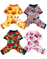 PET SHOW pumpkin-pattern dog pajamas provide cozy warmth during chilly walks.