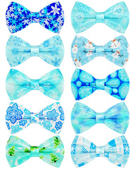 PET SHOW winter bow tie snowflake on small dog collar adds festive flair for photos.