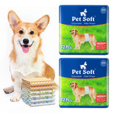 Pet Soft disposable male dog wrap, medium waist 18-25 inches, reliable protection during walks.