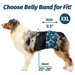 Pet Soft dog belly band leak-proof-layer close-up highlights protection against accidents.