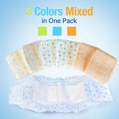 Pet Soft dog diapers with ultra-absorbent core offer daytime and nighttime comfort.