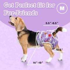 Pet Soft dog diapers adjustable closure allows snug, customizable waist fit.