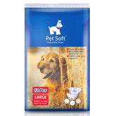 Pet Soft dog diapers pack-12pcs shows the product in a multi-pack for convenient mess management