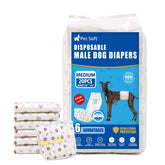 Pet Soft dog diapers front view shows secure fit and comfortable wrap.
