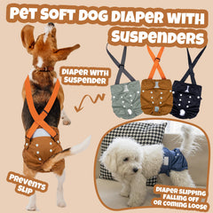 Pet Soft dog diapers suspenders adjustable suspenders show customizable sizing for comfort