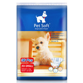 Pet Soft XXSmall dog diapers pack front view for compact sizing and travel readiness