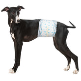 Pet Soft disposable male dog wraps pack front view showing patterns for different occasions