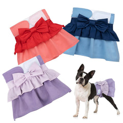 Pet Soft female dog diapers dress-design closeup showing cute styling for outings