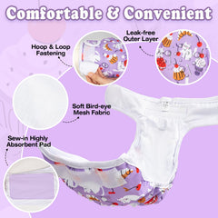Pet Soft female dog diapers 3-pattern pack offers cute designs for daily wear.